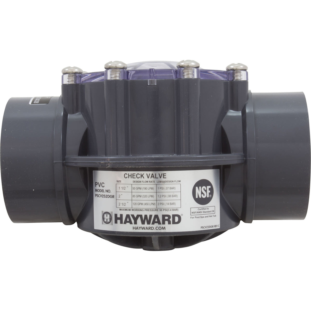 2.0" X 2.5" PVC Check Valve