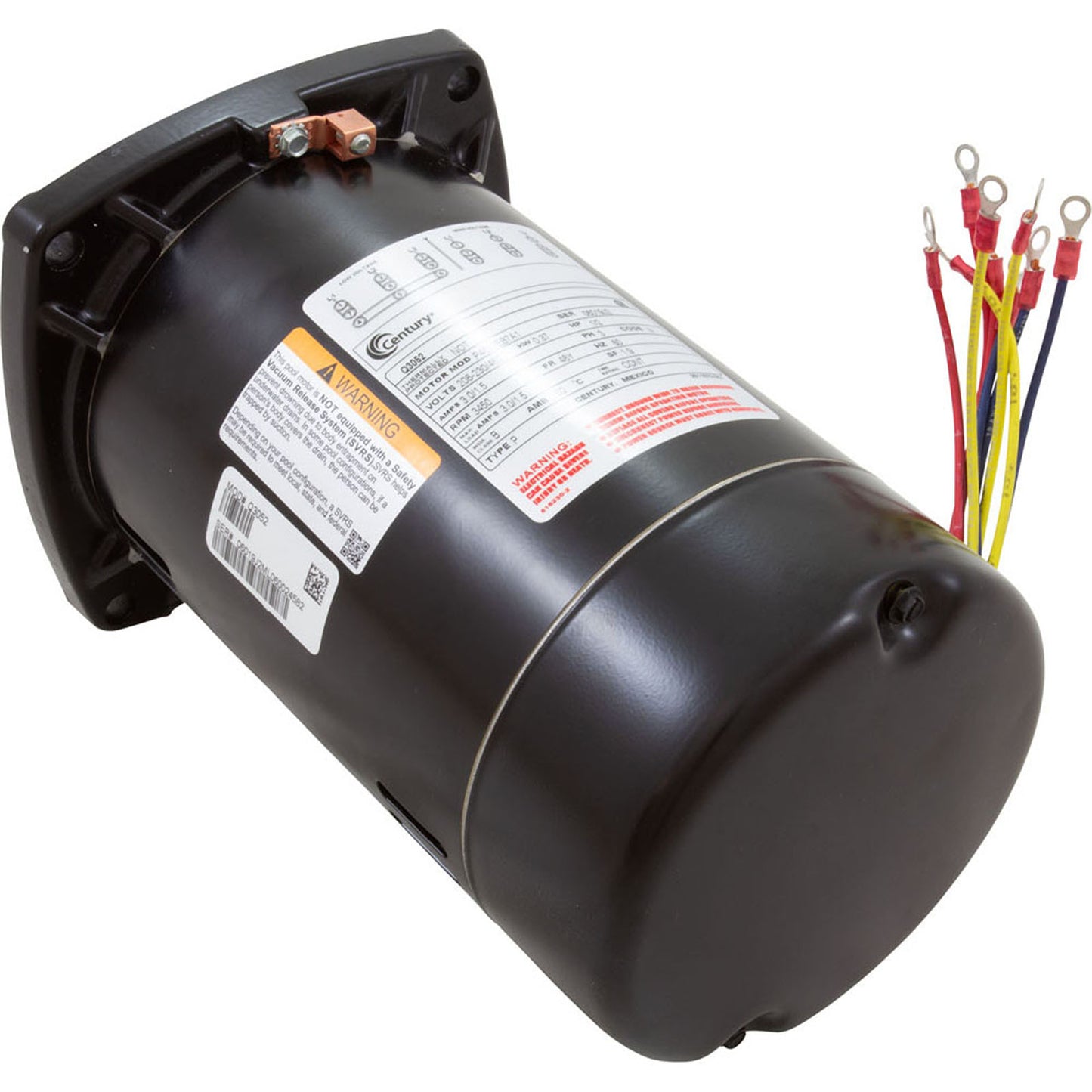 Mtr, Cent, .5Hp, 208-230/460V, 3Ph, 1-Sp, Sf1.9, 48Yfr 3450Rpm