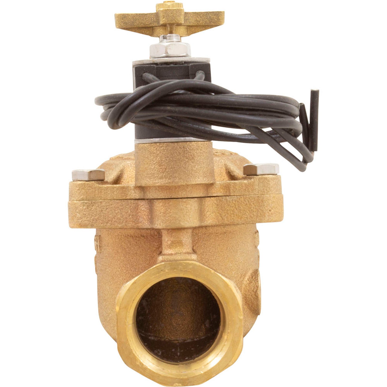 Jandy Pro Series 1" Brass Coil Valve, 24V Solenoid With Flo