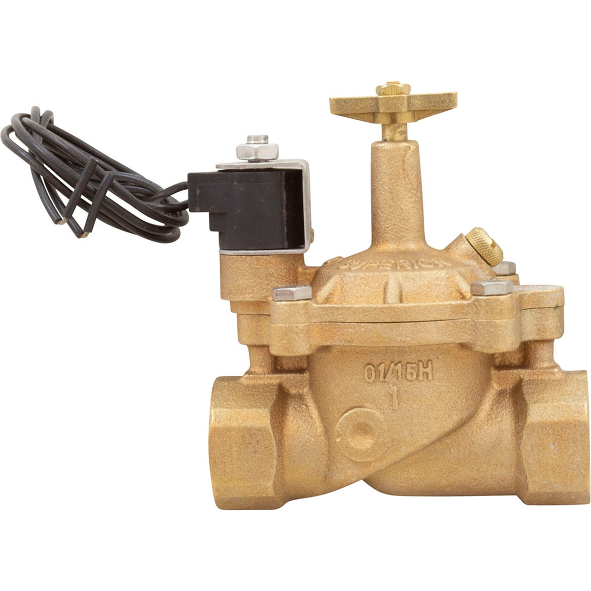 Jandy Pro Series 1" Brass Coil Valve, 24V Solenoid With Flo