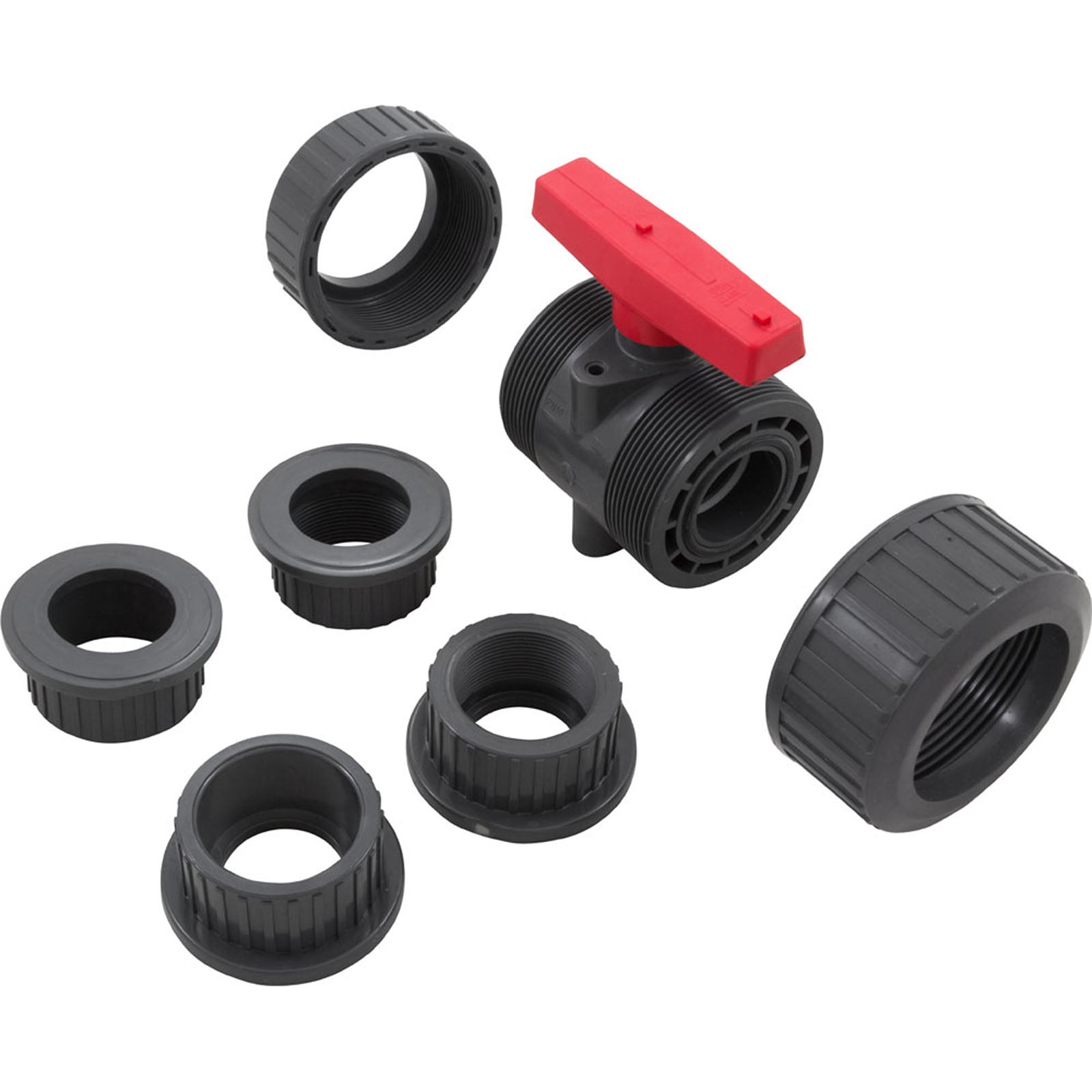 True Union Ball Vlv Gray 1-1/2" Pvc Epdm Soc/Thd
