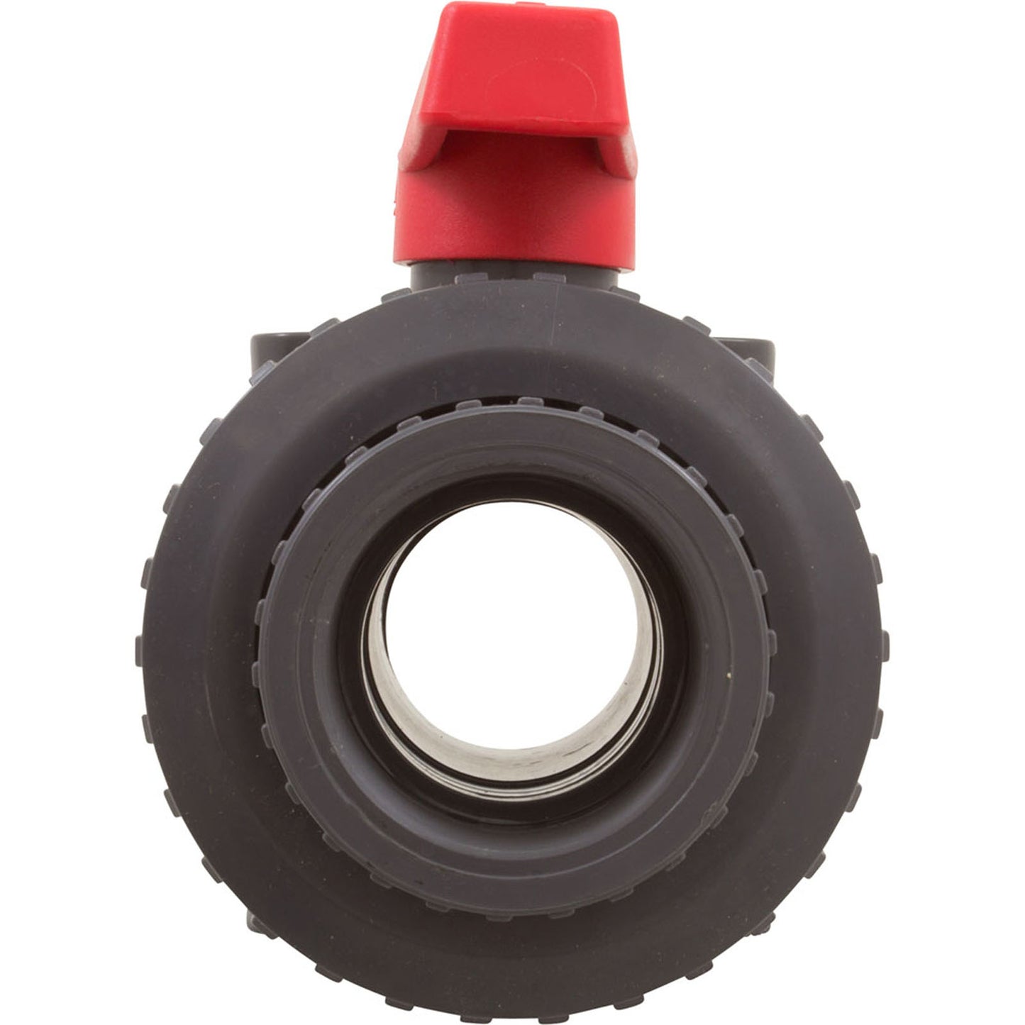 Válvula esférica True Union gris de 2" de PVC y EPDM con rosca interior y exterior