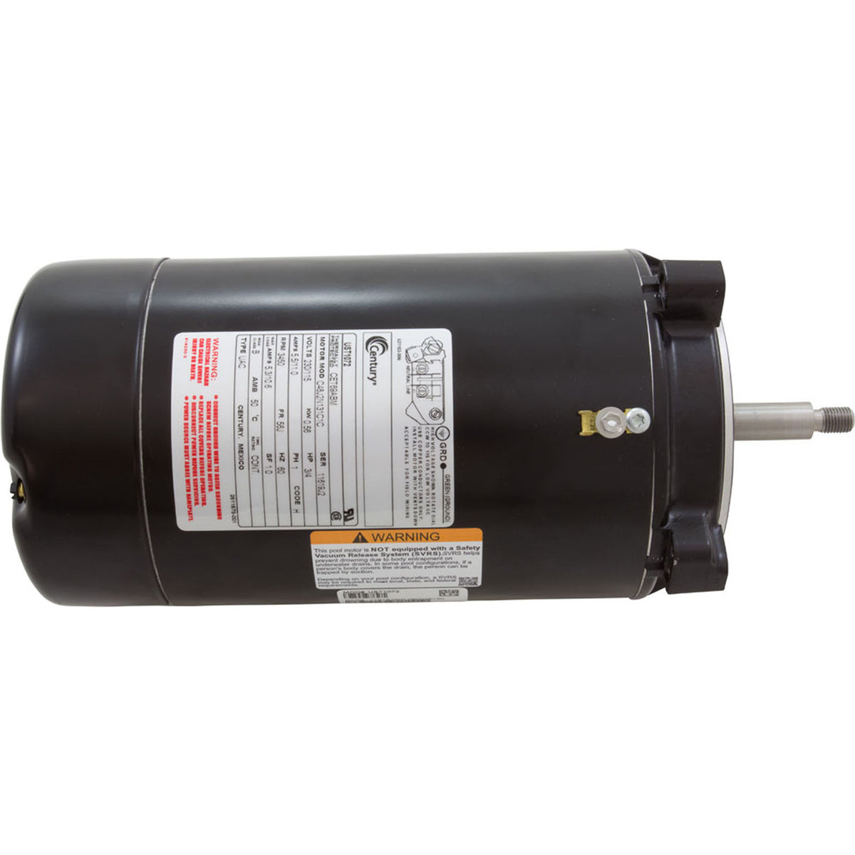 Mtr, Cent, .75Hp, 115/230V, 1-Sp, Sf1, 56Jfr