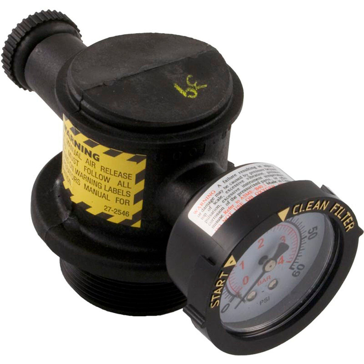 Manual Air Valve, Pentair Purex PacFab, with out Clamp