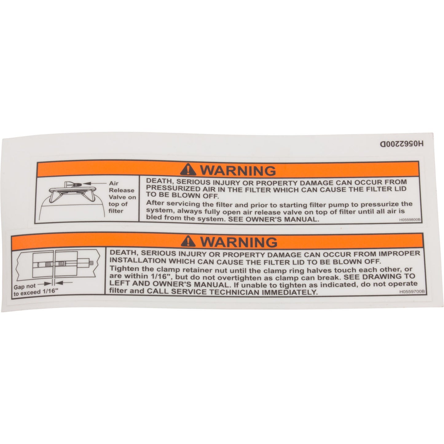 Clamp Ring, Zodiac Jandy CL/CV/DEV, Tank Lid