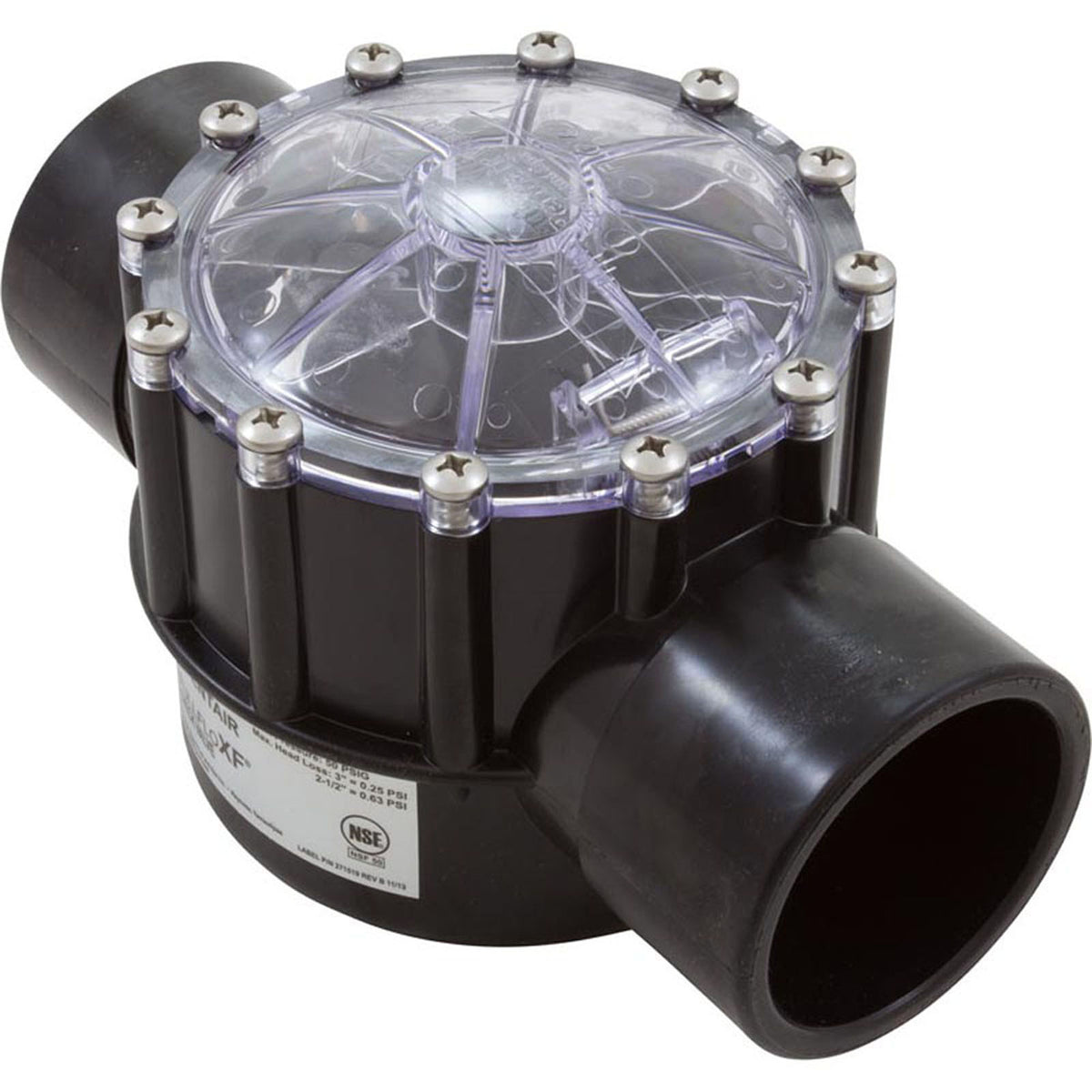Check Valve, Pentair, 2-1/2"s/3"spg, 2-Way, Straight, CPVC