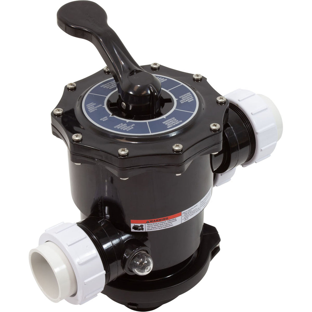 MPV, Pentair 2" Top Mount Hybrid, 6 Pos, Clamp-On, w/Fittings