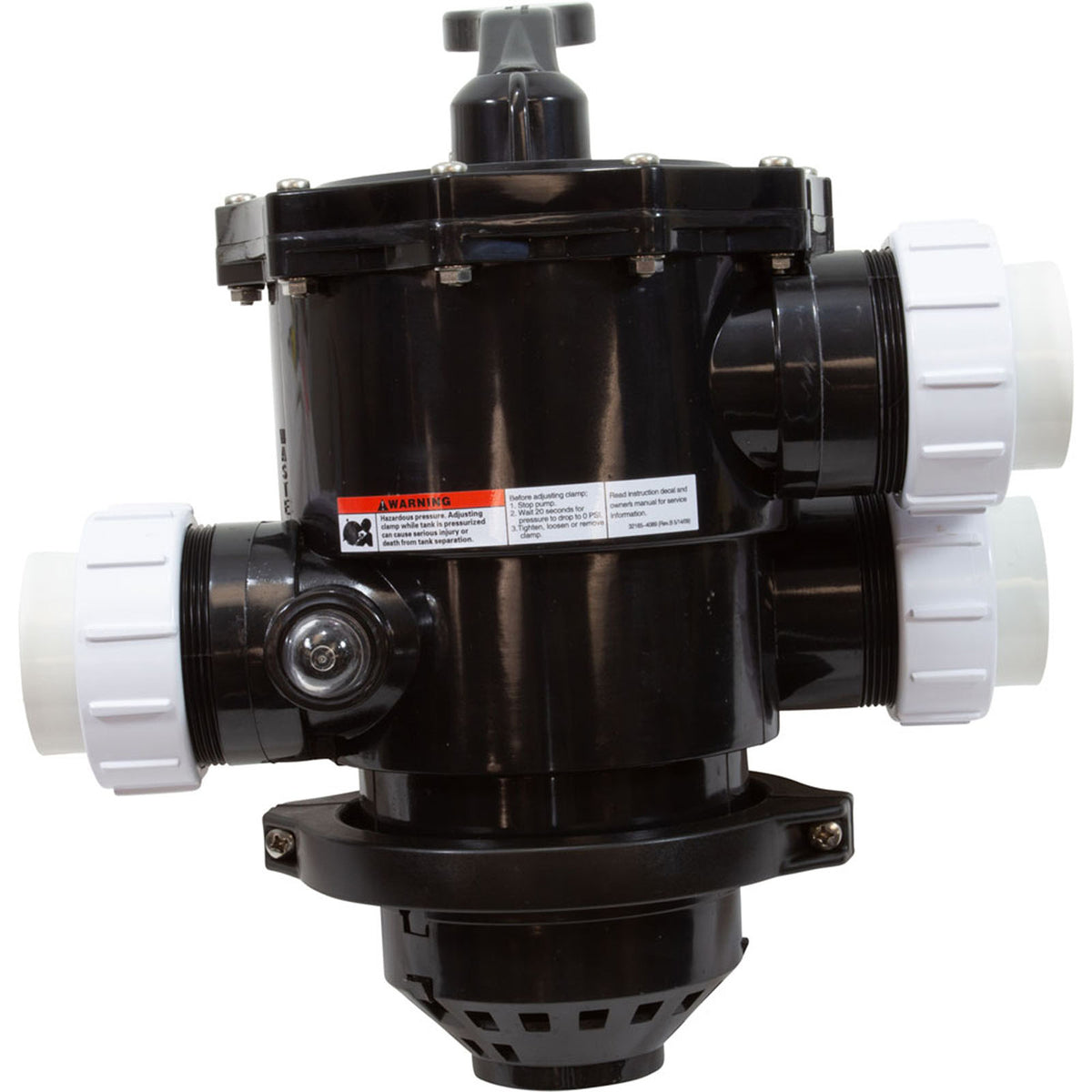 MPV, Pentair 2" Top Mount Hybrid, 6 Pos, Clamp-On, w/Fittings