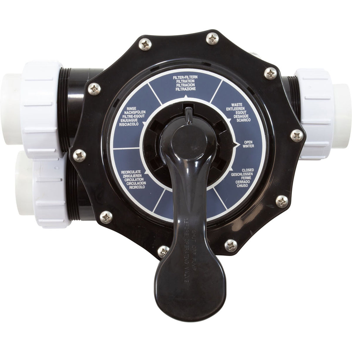 MPV, Pentair 2" Top Mount Hybrid, 6 Pos, Clamp-On, w/Fittings