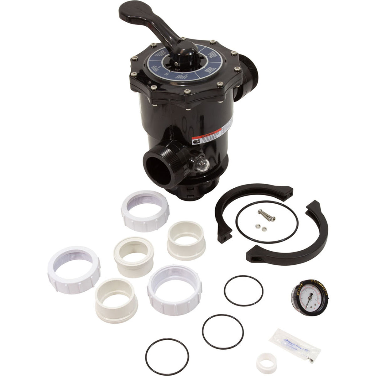 MPV, Pentair 2" Top Mount Hybrid, 6 Pos, Clamp-On, w/Fittings