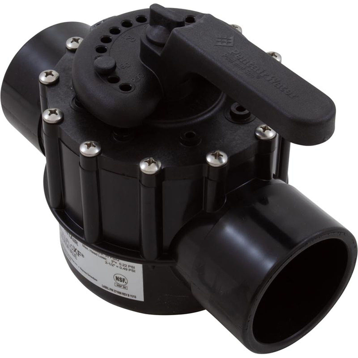 Diverter Valve, Pentair, 2-1/2" Slip x 3" Spigot, 2 Way, CPVC