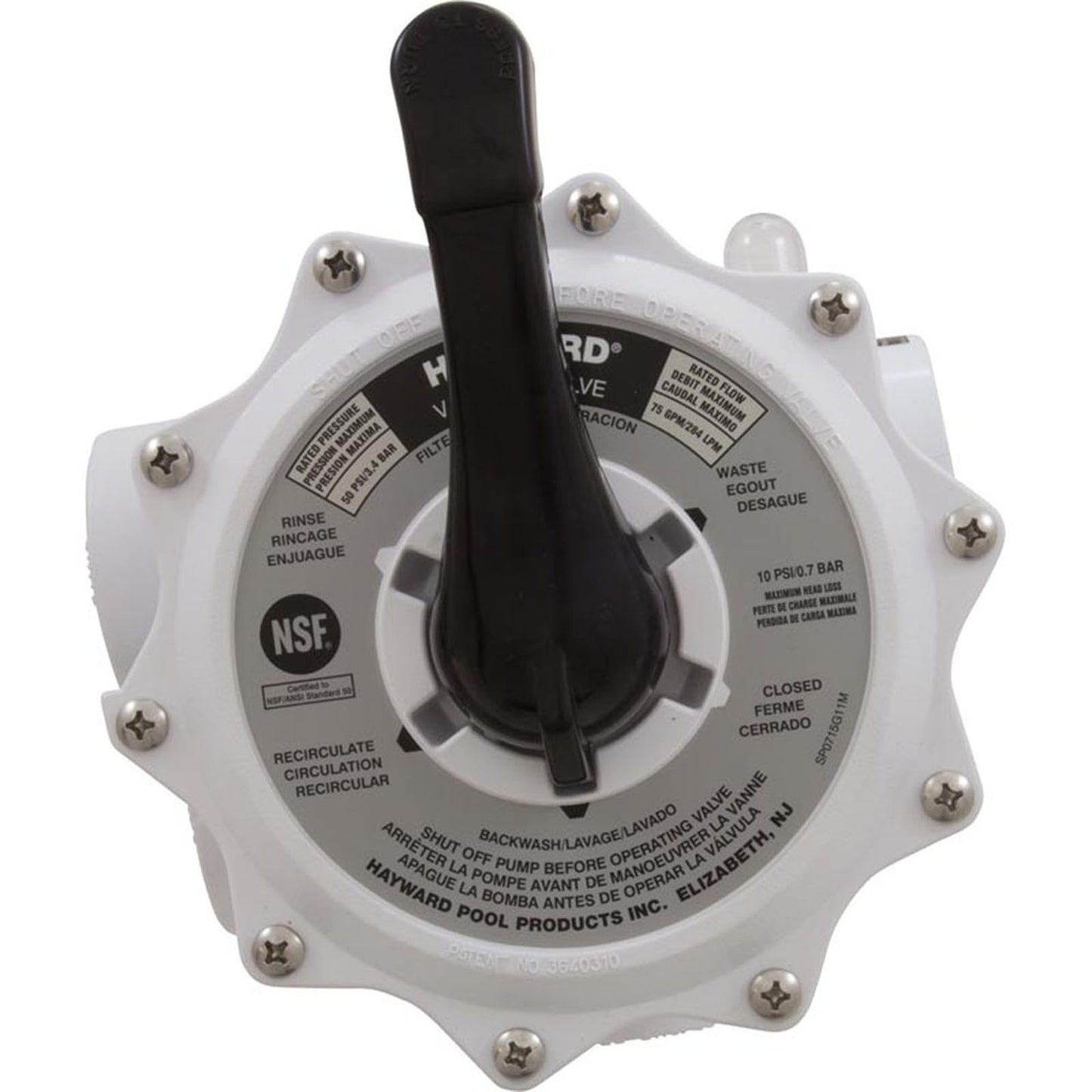 Valve, Hayward Vari-Flo, Multiport, 2"