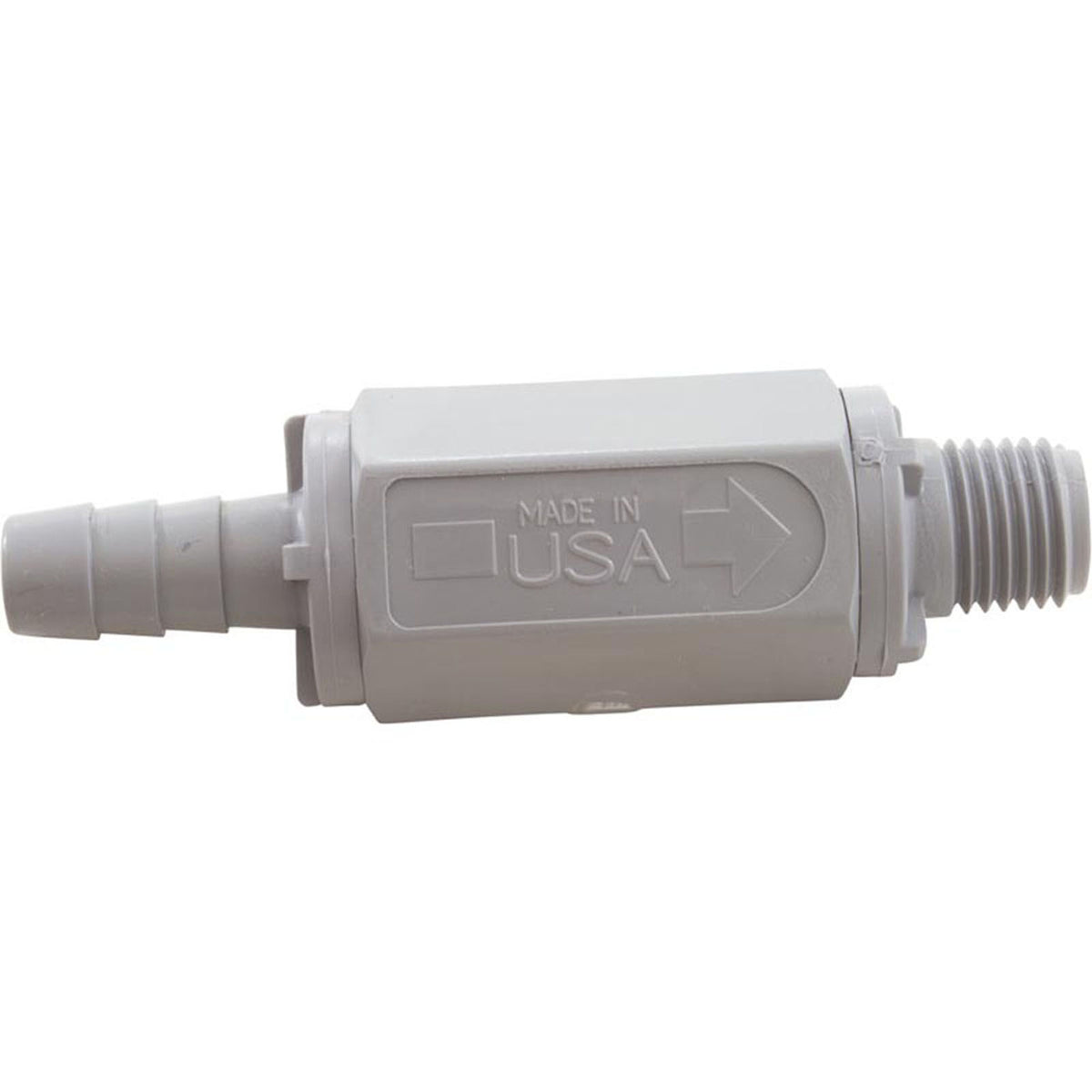 Check Valve, Rola-Chem, 3/8" Barb x 1/4"mpt, In-Line