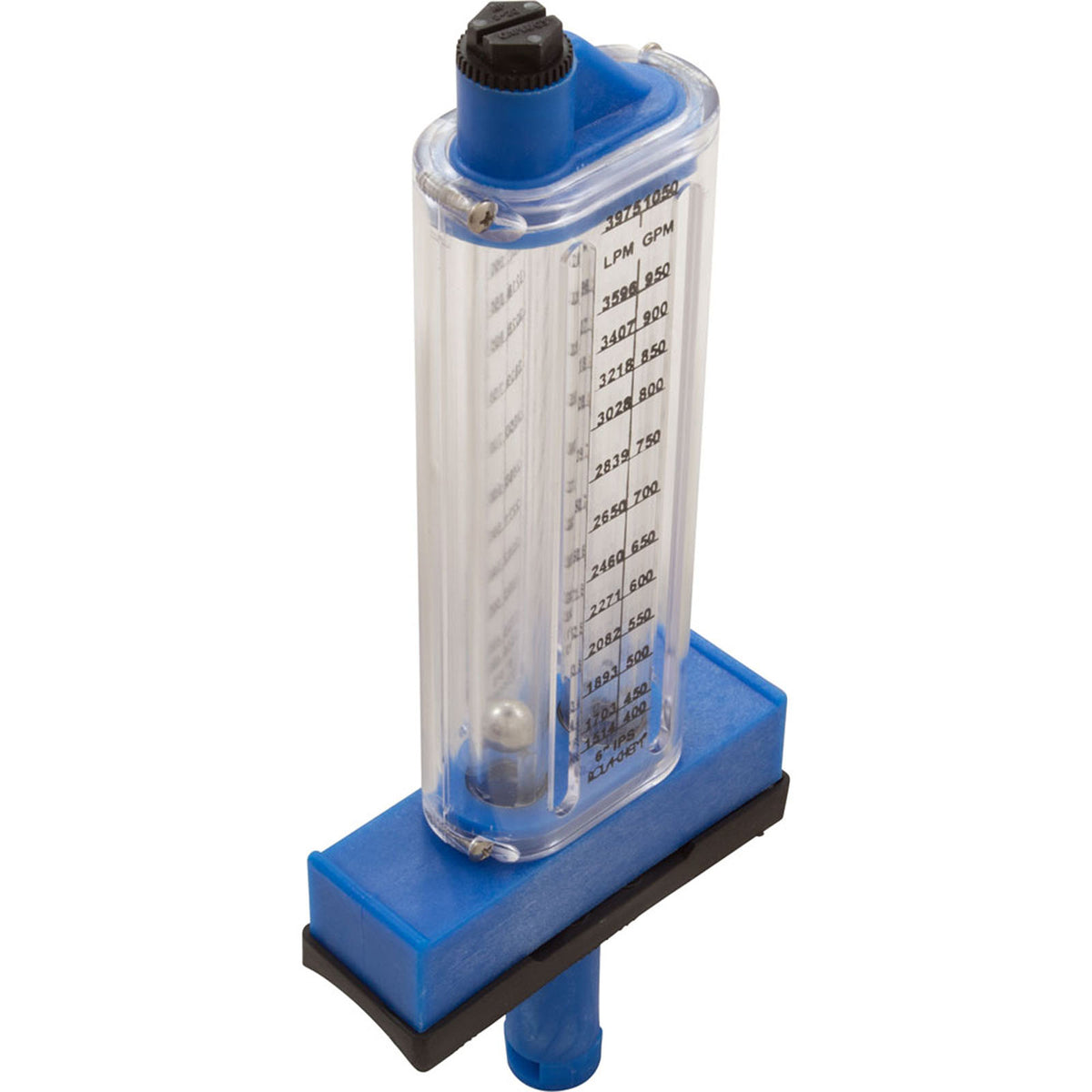 Flowmeter, Rola-Chem Top Mount, 6" PVC, 400-1050 GPM