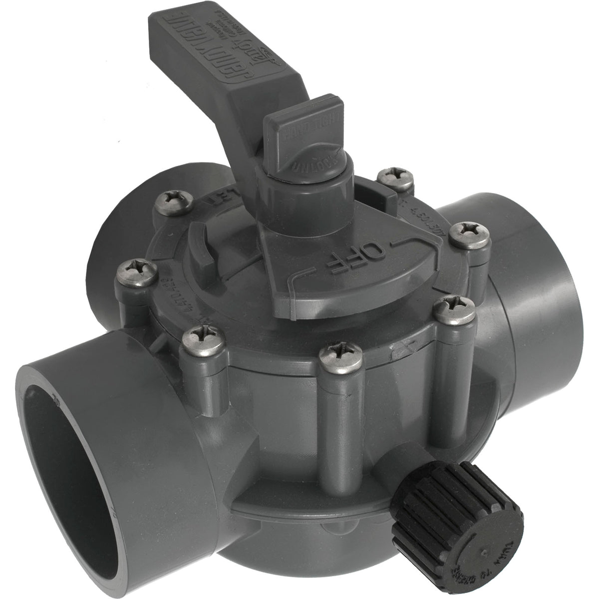 Diverter Valve, Jandy/Zod, 2"s/2-1/2"spg Pos Seal, 3 Way, Gray