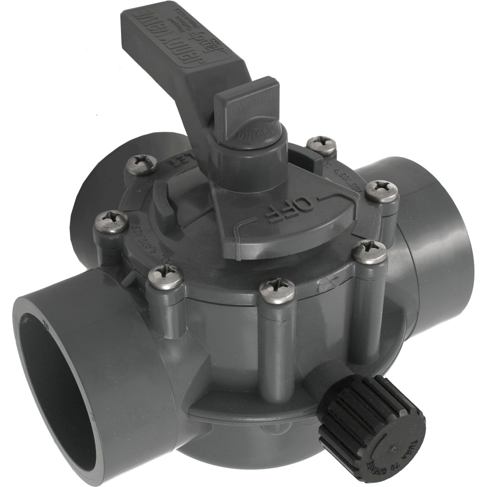 Diverter Valve, Jandy/Zod, 2"s/2-1/2"spg Pos Seal, 3 Way, Gray