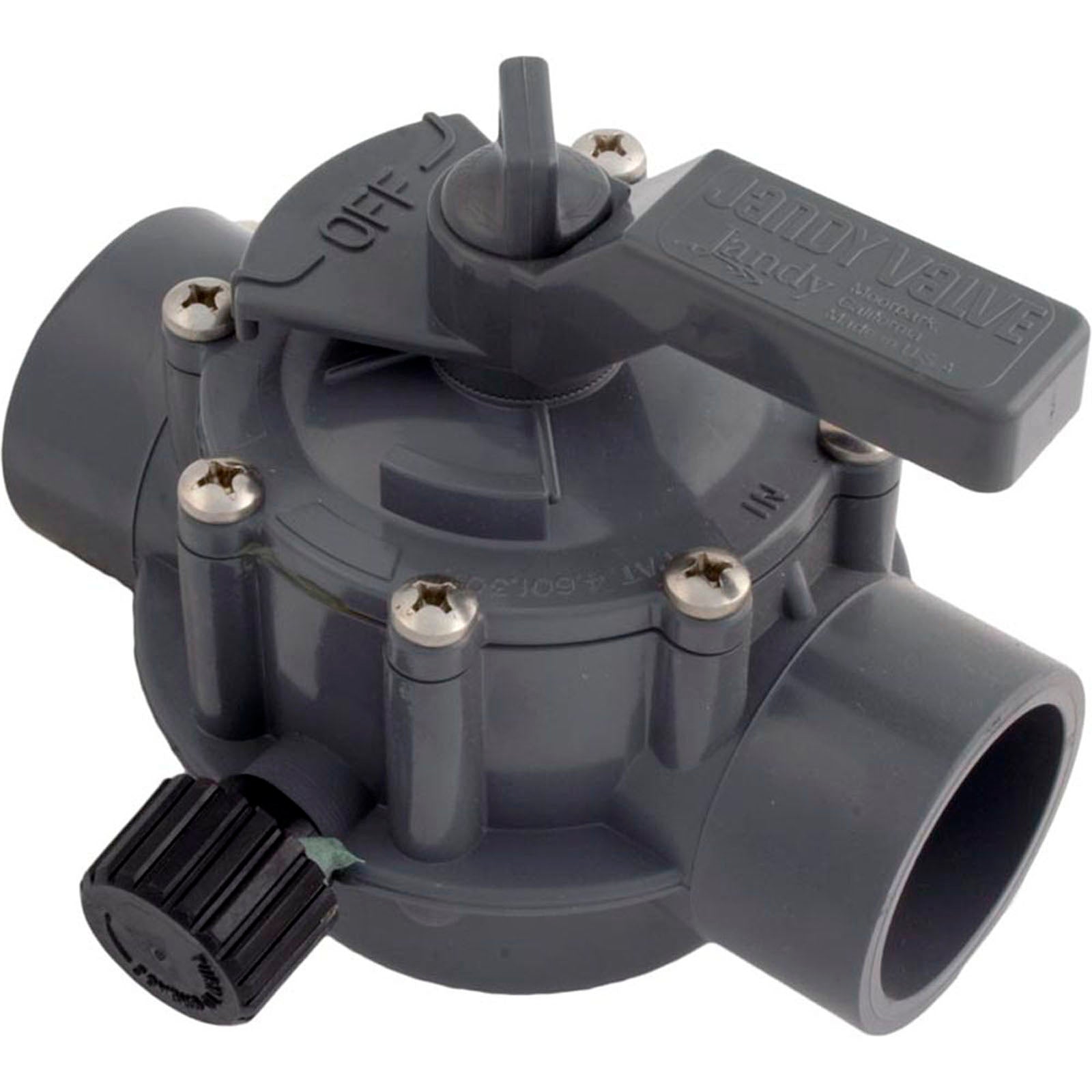 Diverter Valve, Jandy/Zod, 1-1/2"s/2"spg Pos Seal, 2 Way, Gray