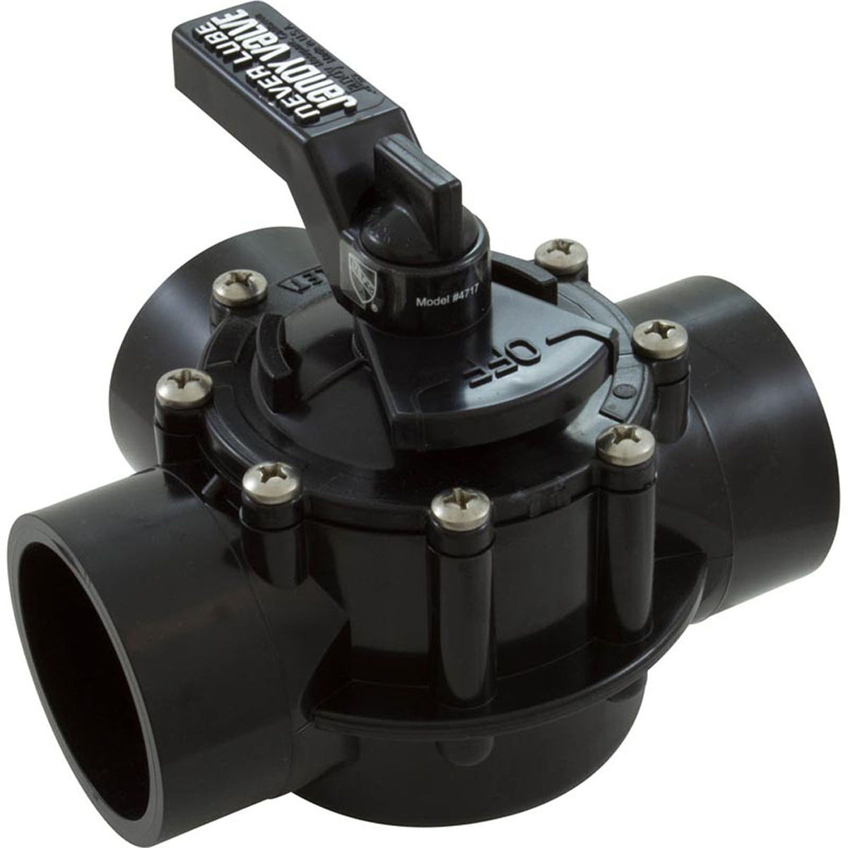 Dvtr Valve, Jandy Neverlube, 2"s/2-1/2"spg, Pos Seal, 3Port, Lrg