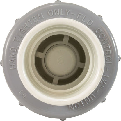 Válvula de retención, control de flujo, resorte, 1-1/2", 1/2 lb, unión verdadera, blanco