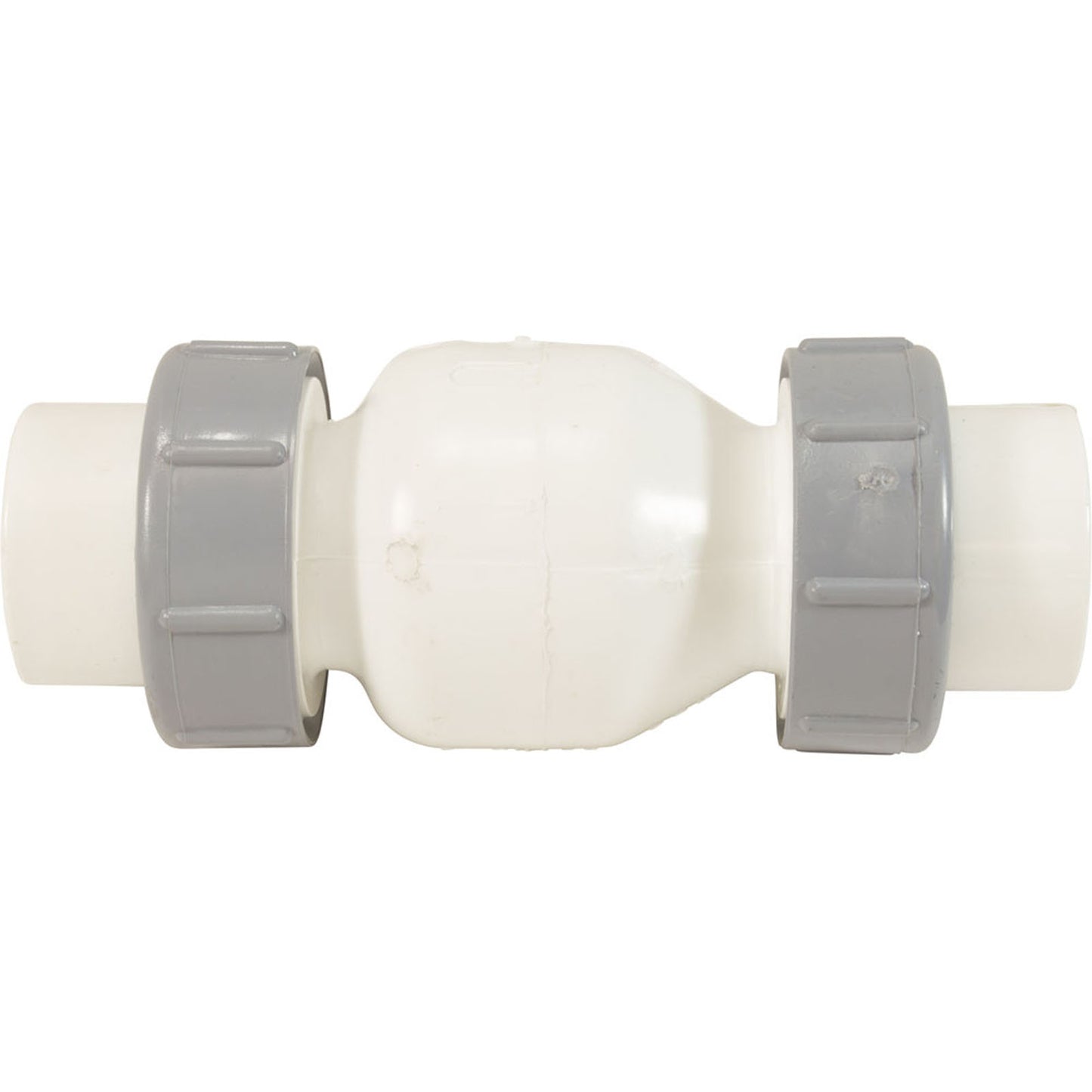 Válvula de retención, control de flujo, resorte, 1-1/2", 1/2 lb, unión verdadera, blanco