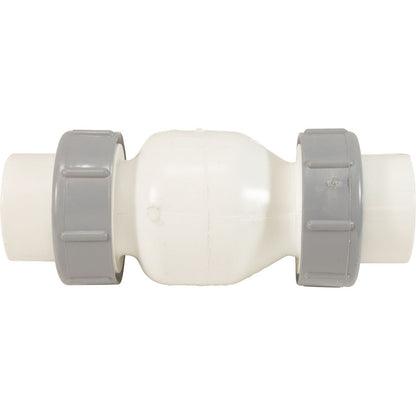 Válvula de retención, control de flujo, resorte, 1-1/2", 1/2 lb, unión verdadera, blanco
