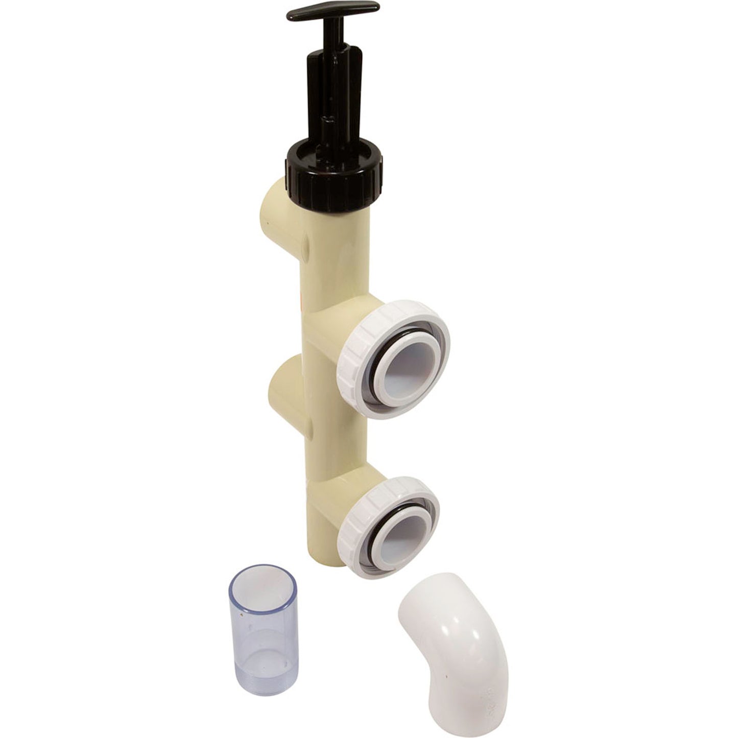 Vanne push-pull, Pentair PacFab, glissement de 2 po, PVC, générique