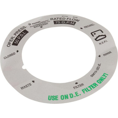Calcomanía, Pentair, compatible con TM12/SM10, 1-1/2"