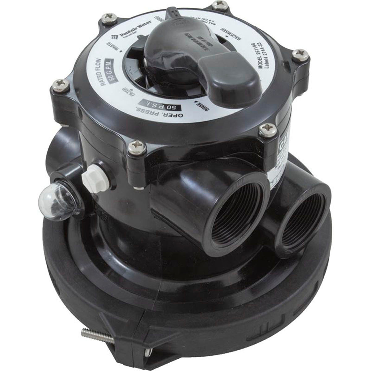 Multiport Valve, Pentair-Praher TM-12-L, 1-1/2" fpt