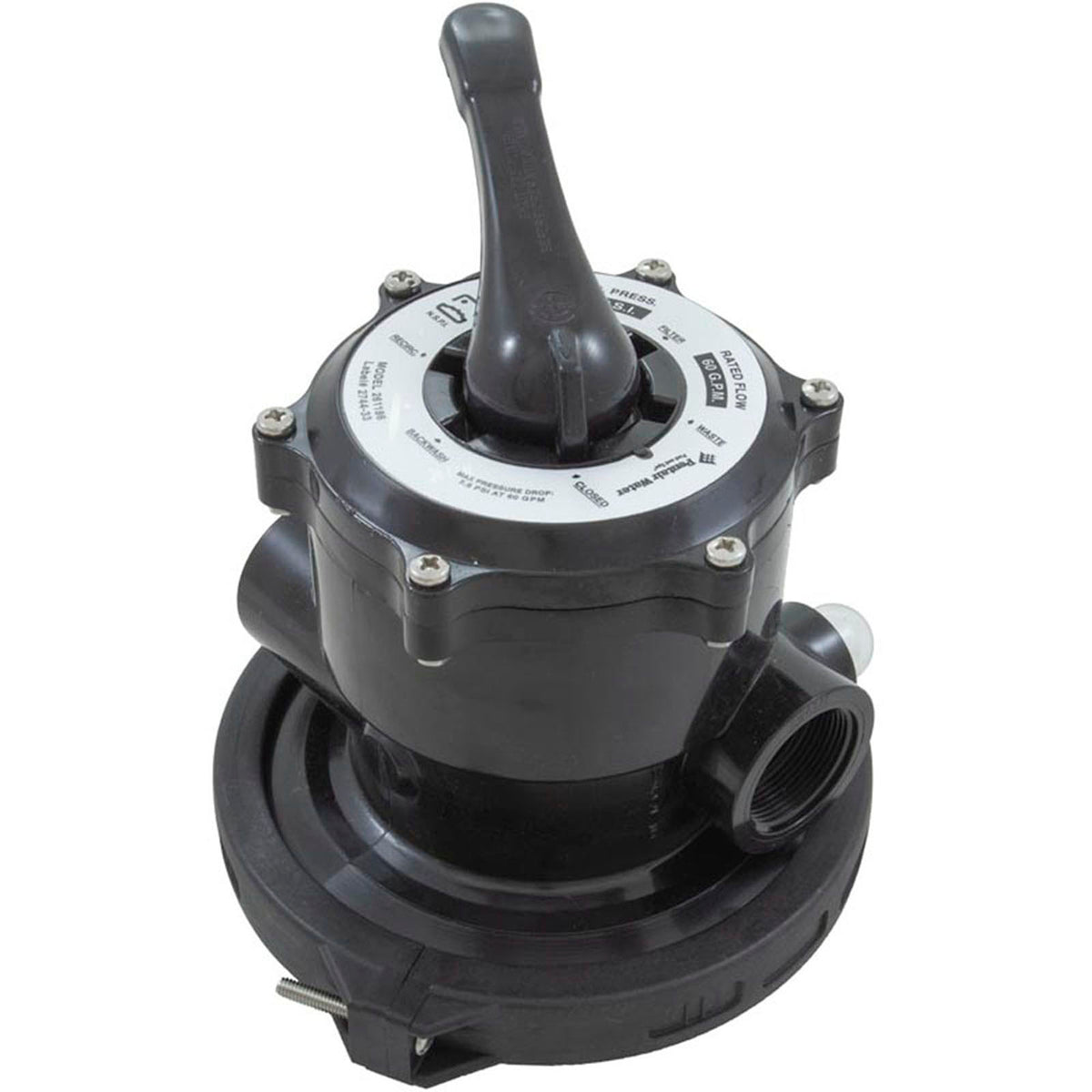Multiport Valve, Pentair-Praher TM-12-L, 1-1/2" fpt