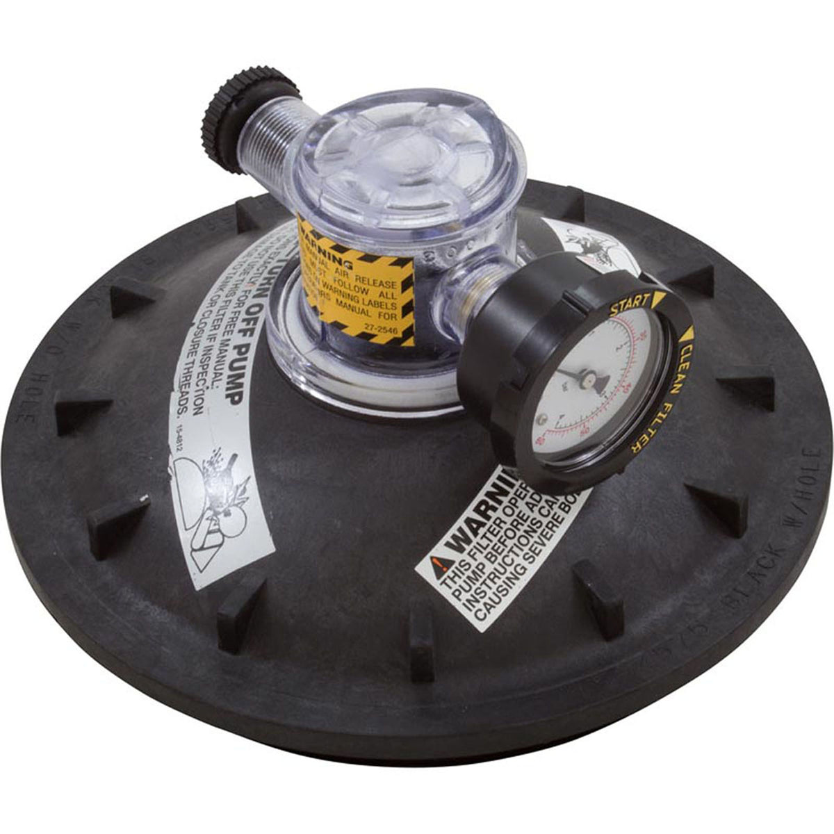 Tank Lid Kit, Pentair Triton TR100C/TR140C, 8-1/2", Black, Buttress Thread