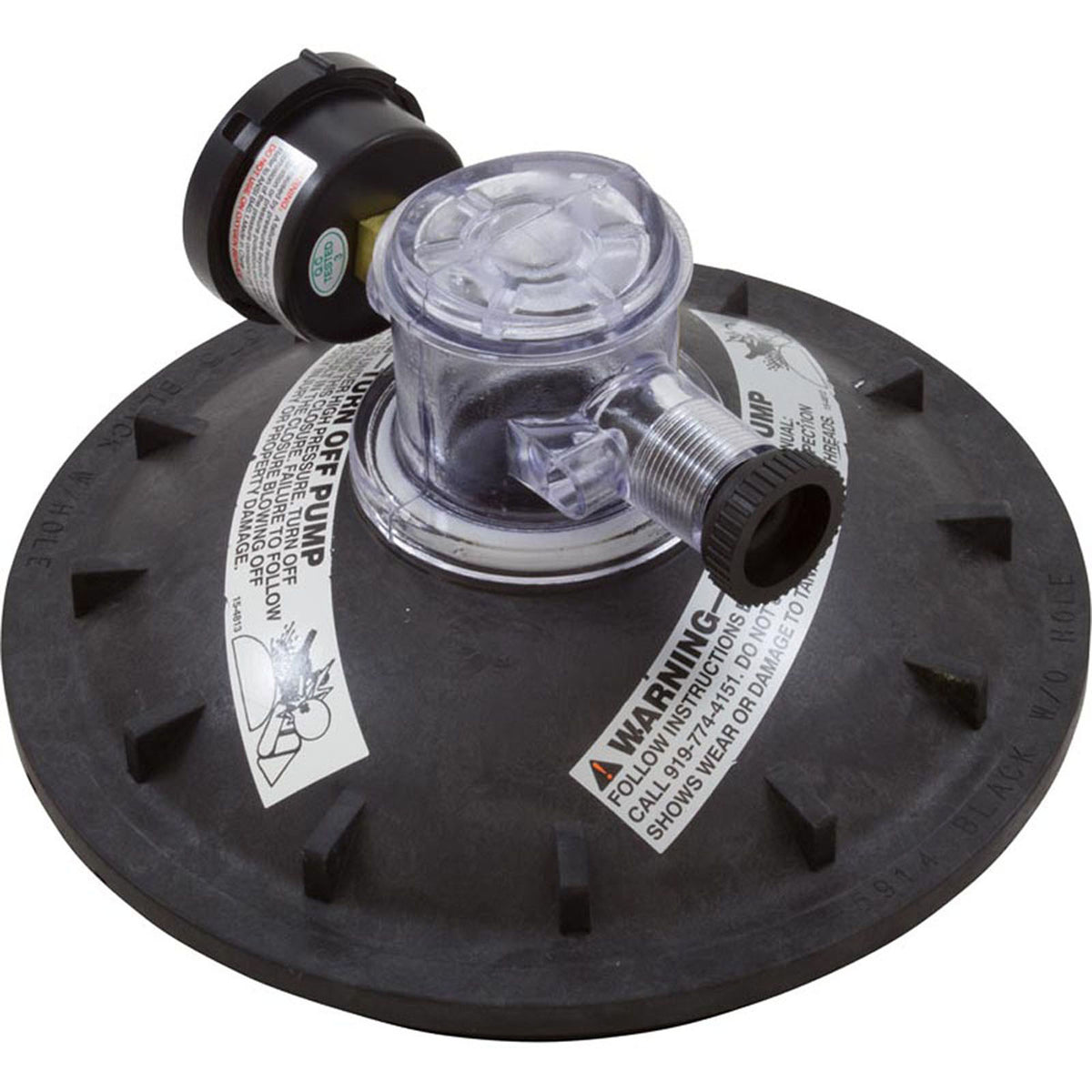 Tank Lid Kit, Pentair Triton TR100C/TR140C, 8-1/2", Black, Buttress Thread