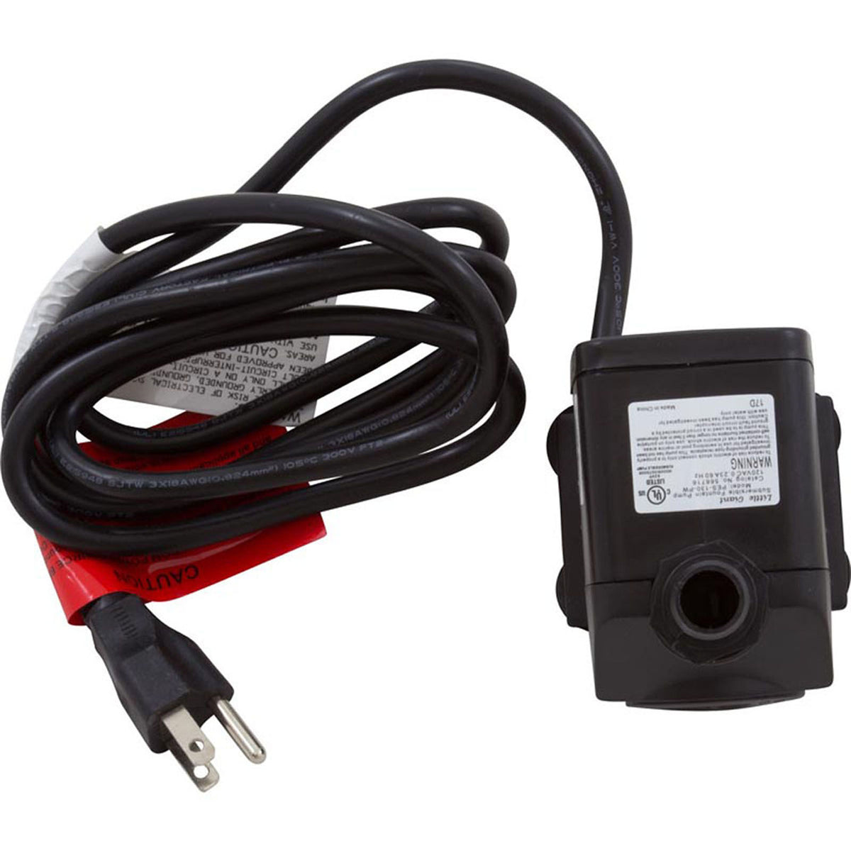 Pump, Submersible, Little Giant PES-130-PW, 130 GPH, 11W, 6'Cord