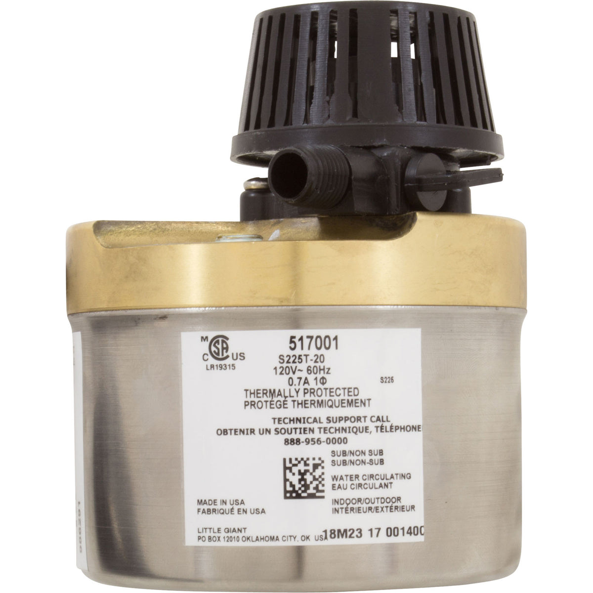 Pump, Circ, Calvert S225T-20, 115v, 1/2" x 1/4", 20ft Cord, OEM
