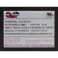 Pump, Bath, CMP Nexxus, 115v, 1-1/2"mbt, 6.3A, Nema Cord, OEM, AS