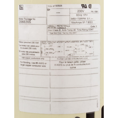 Motor Pentair SF/WF, 1,5 hp, 230 V, 2 velocidades, SQFL, 56 YFr, potencia mejorada