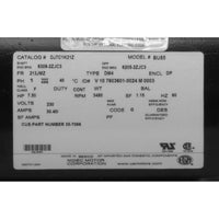 Motor, Nidec, 7.5 Horsepower, 230v, 1 Speed, EQ Series, Pool