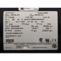 Motor, Nidec, 15.0hp, 208v-230v/460v, 3ph, 1-Spd, EQ Ser, Pool