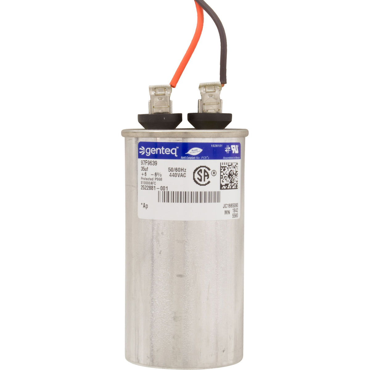 Motor, Century, 1.5hp, 230v, 2-Spd, 48Yfr, SQFL, Full