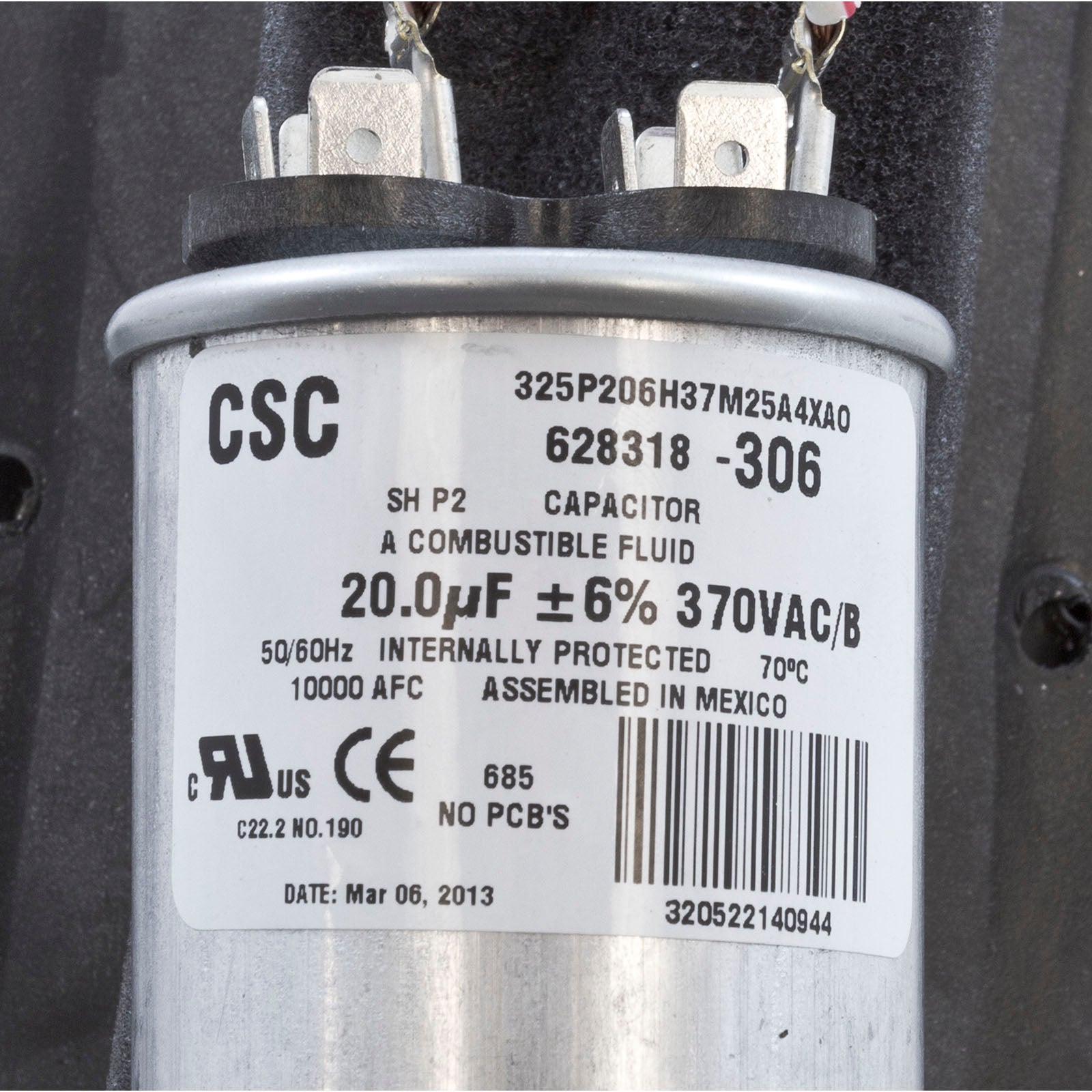 Motor, Century, 1.0hp, 115v/230v, 1-Spd, 56Cfr, C-Face, Thd, EE