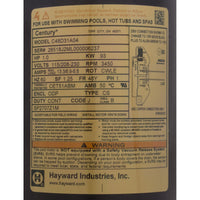 Motor, Hayward MaxFlo II/XL, 1.0hp, 115v/208-230v, Max Rate