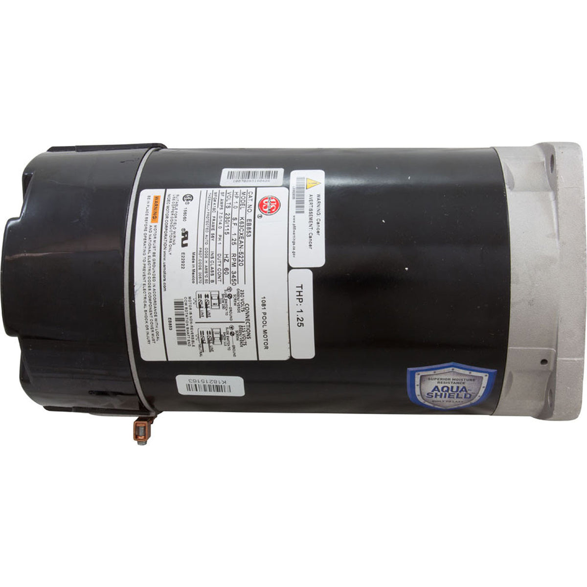 Motor, US Motor, 1.0 Horsepower, SQFL, Uprate, 115/230v