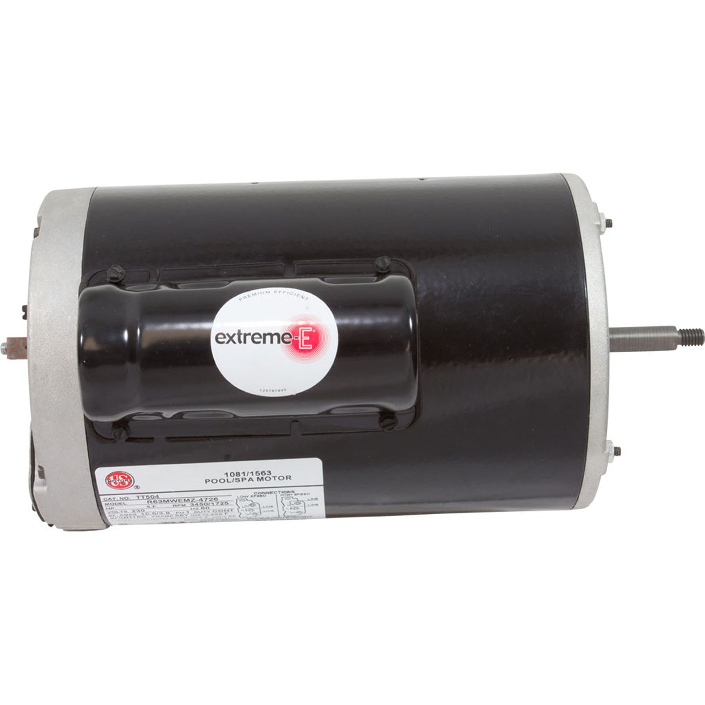 Motor, US Motor, 2.5 Horsepower, ThruBolt, 2-Spd, 230v, 56Y,