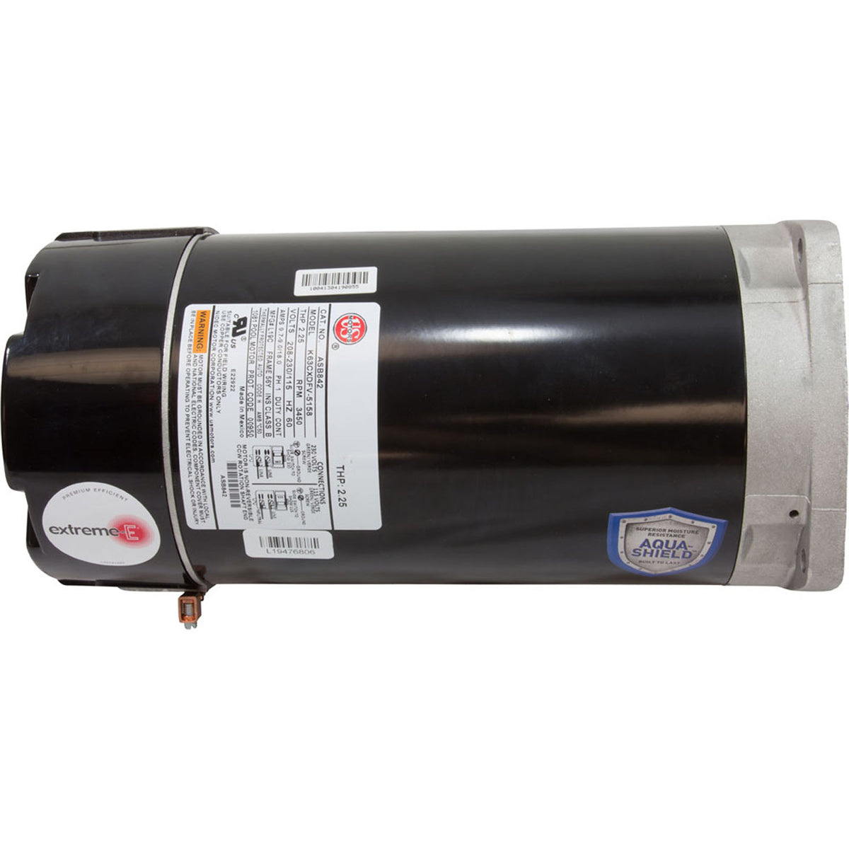 Motor, US Motor, 1.5hp, SQFL, Fullrate, 115/208/230v, 56Y, EE