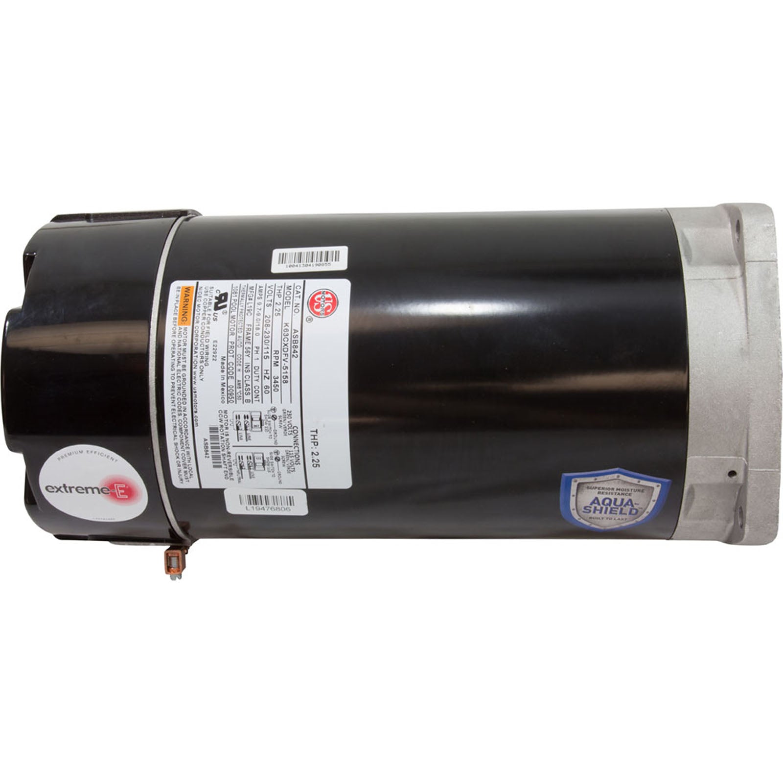 Motor, US Motor, 1.5hp, SQFL, Fullrate, 115/208/230v, 56Y, EE
