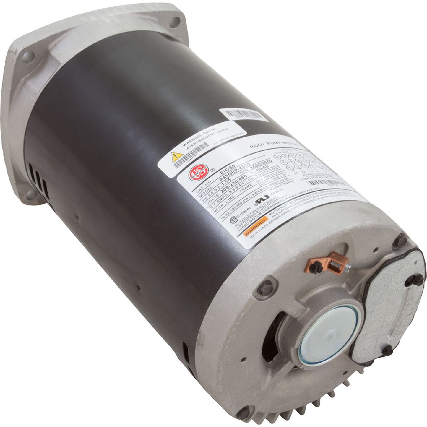 Motor, US Motor, 3.0hp, SQFL, Fullrate, 3 Phase, 208/230/460v