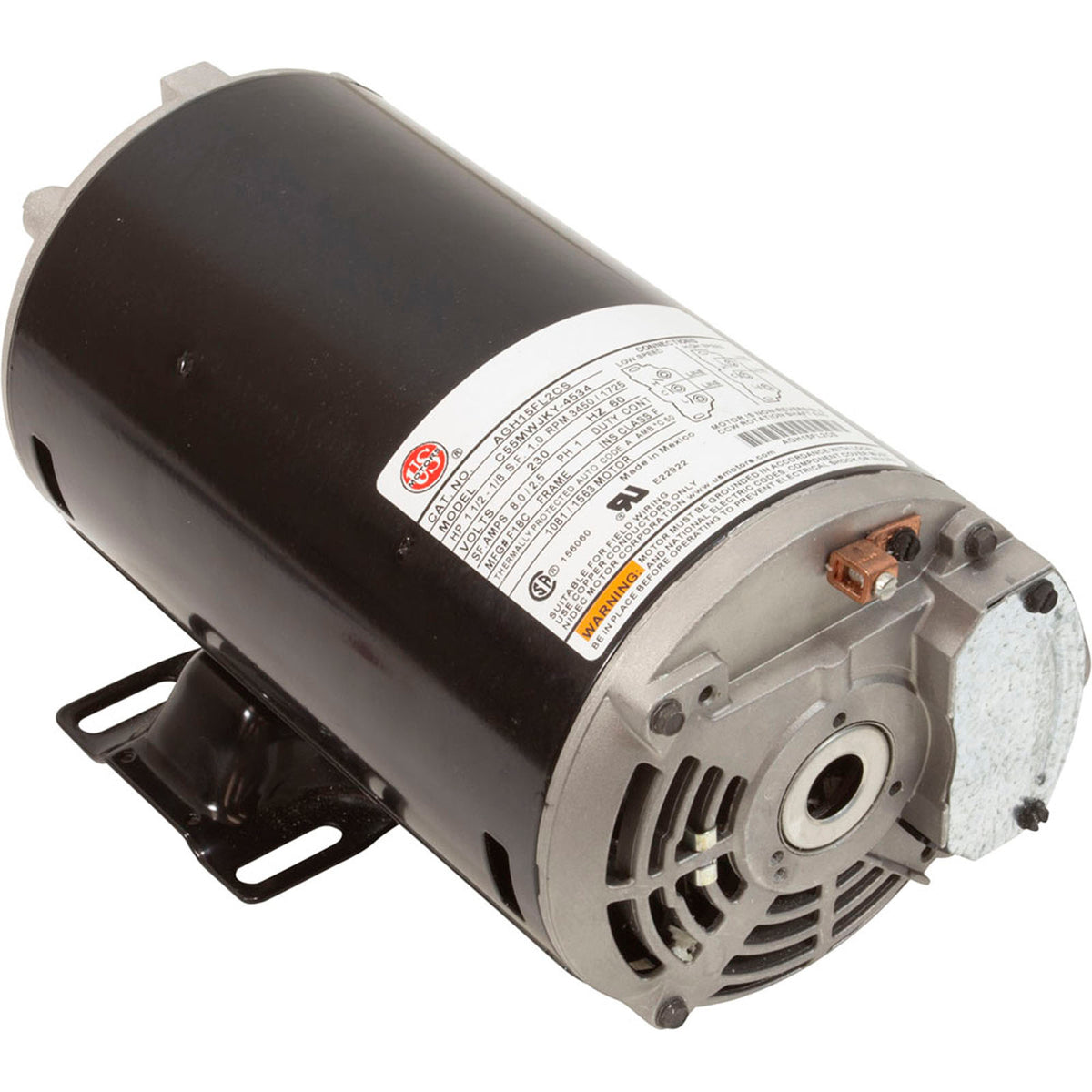 Motor, US Motor, 1.5 Horsepower, ThruBolt, 2-Speed, 230v, 48Y