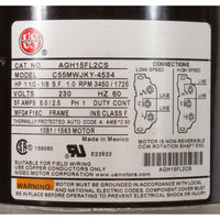 Motor, US Motor, 1.5 Horsepower, ThruBolt, 2-Speed, 230v, 48Y