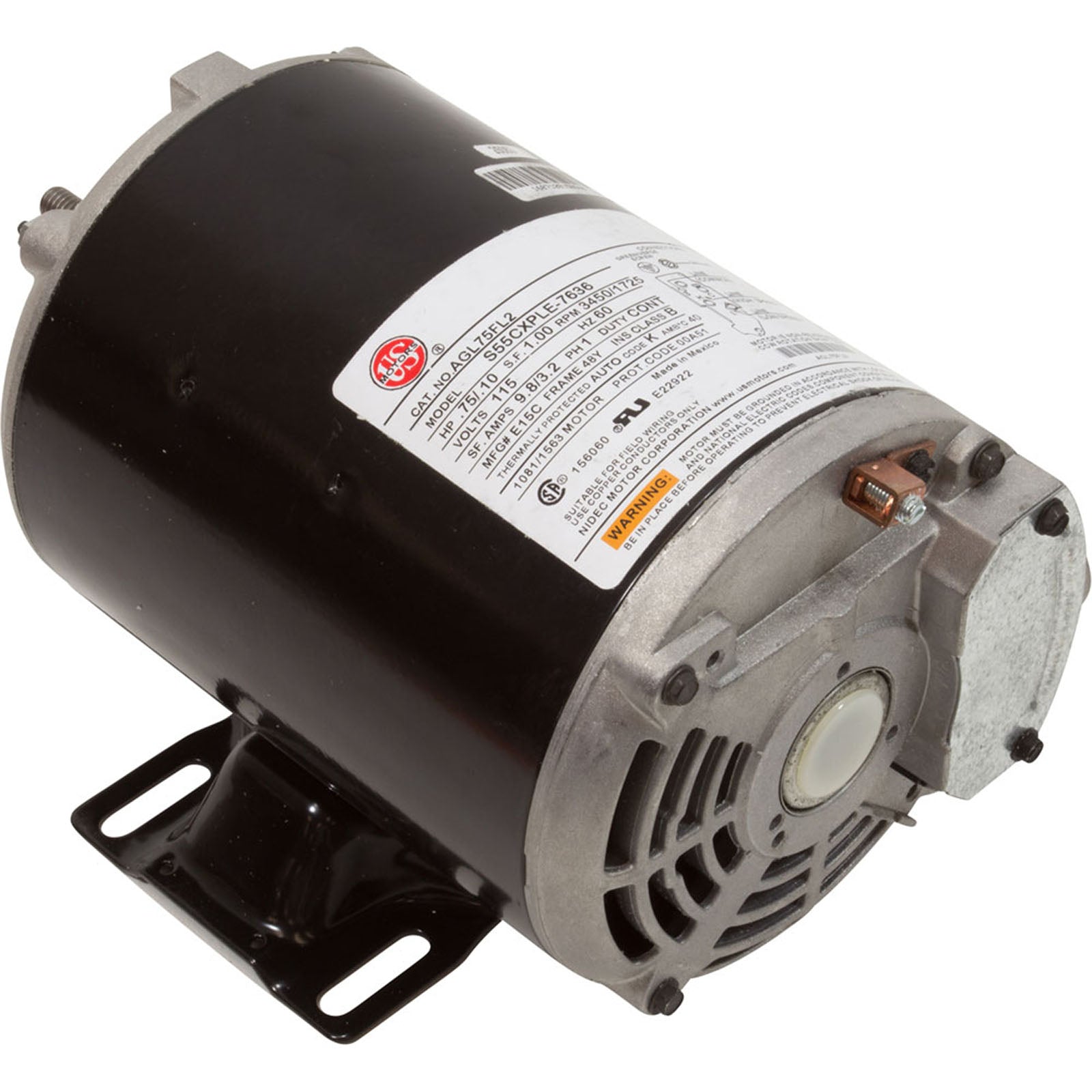 Motor, Nidec/US Motor, 0.75hp, 115v, 2-Speed, 48Y Frame