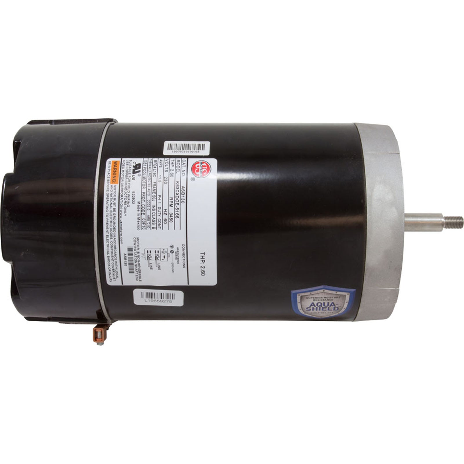 Motor, US Motor, 2.0hp, 230v, 1Spd, 56Jfr, CFace, Thd, Full