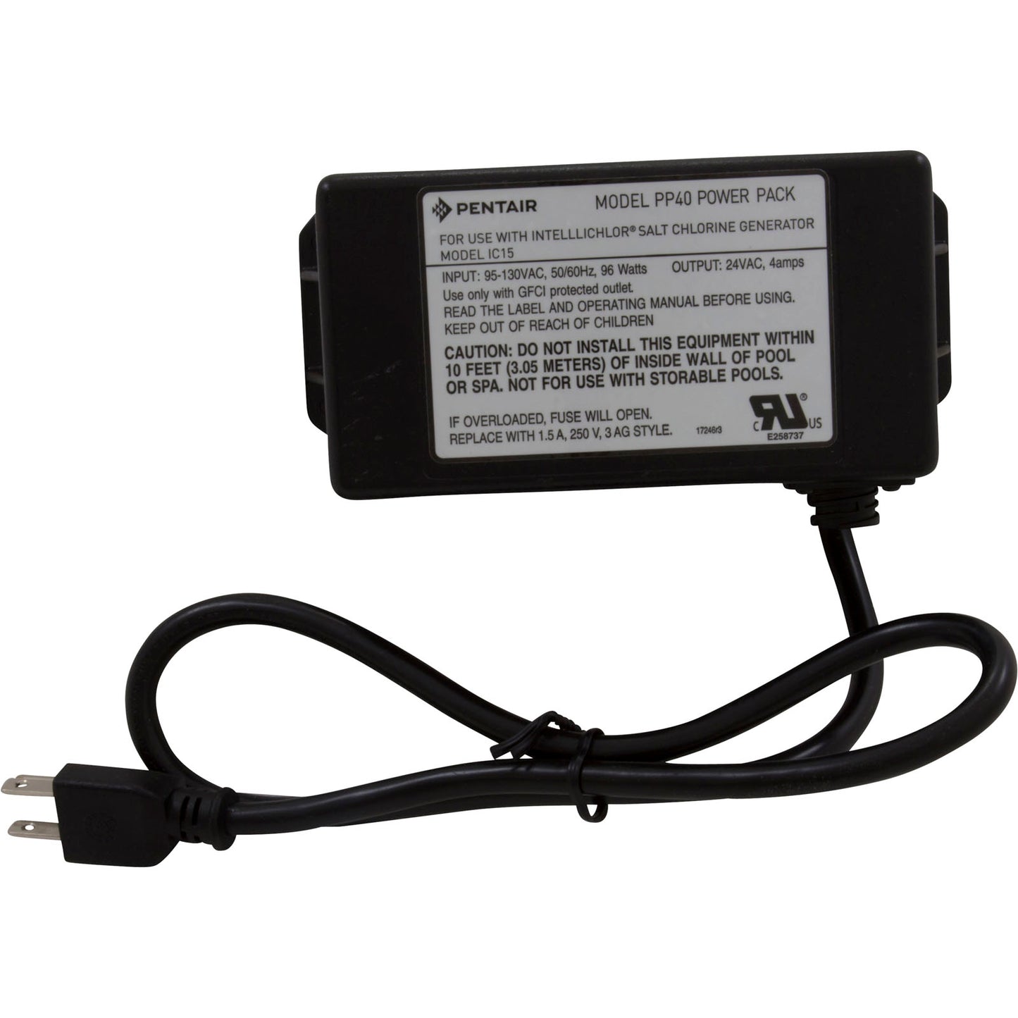 Transformer, Pentair, IntelliChlor IC15, 115v, 24v